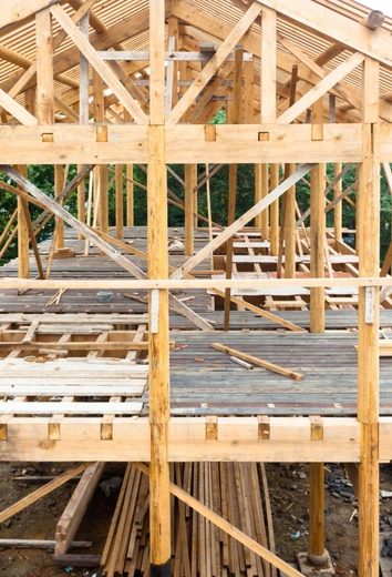 Framing Pro LA wood framing structure for new construction house in Los Angeles